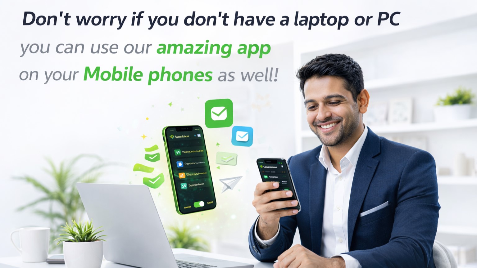 Run Saadi Marketing directly from your mobile phone